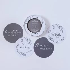 Snuggle Hunny Kids Reversible Milestone Cards Wild Fern & Grey