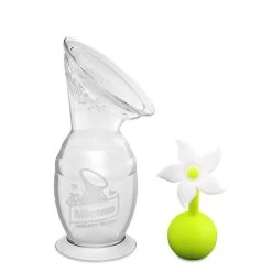 Haakaa Silicone Breast Pump & White Flower Stopper