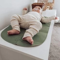 3 Little Crowns Vegan Leather Change Mat Sage