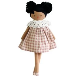 Alimrose Aggie Doll 45cm Rose Check
