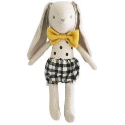 Alimrose Baby Boy Bunny 26cm Black Check
