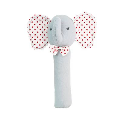 Alimrose Baby Elephant Squeaker Grey