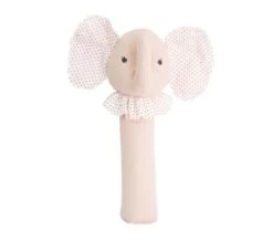 Alimrose Baby Elephant Squeaker Pink