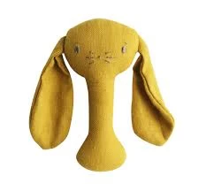 Alimrose Bobby Bunny Stick Rattle Butterscotch