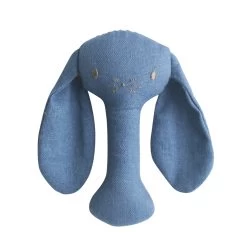 Alimrose Bobby Bunny Stick Rattle Chambray