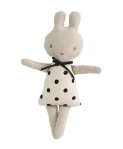 Alimrose Linen Bonnie Bunny Rattle Black Spot