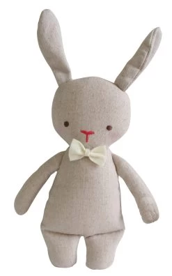 Alimrose Linen Mini Rattle Bunny