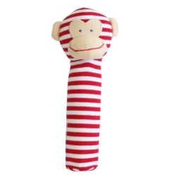 Alimrose Monkey Squeaker Red Stripe