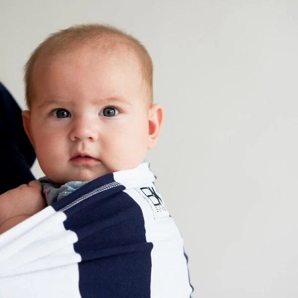 Baby K'tan Print Baby Carrier Navy Stripe - Image 3