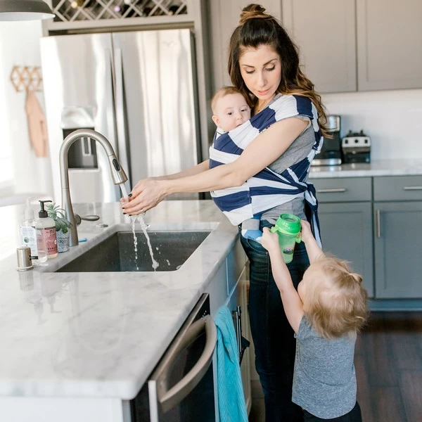 Baby K'tan Print Baby Carrier Navy Stripe - Image 4