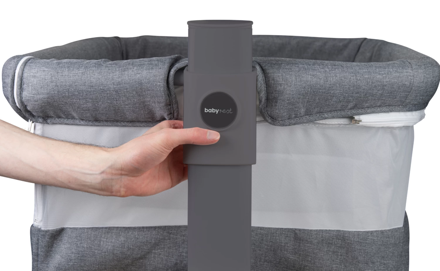 BabyRest Aria Bedside Bassinet Graphite - Image 6