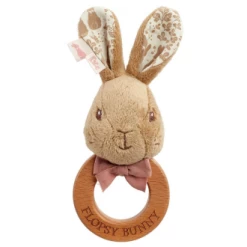 Beatrix Potter Signature Collection Flopsy Bunny Wooden Ring Rattle