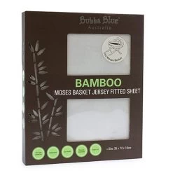 Bubba Blue Bamboo Jersey Fitted Moses Basket Sheet
