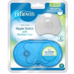 Dr Brown’s Nipple Shields Size 1 With Steriliser Case 2 Pack