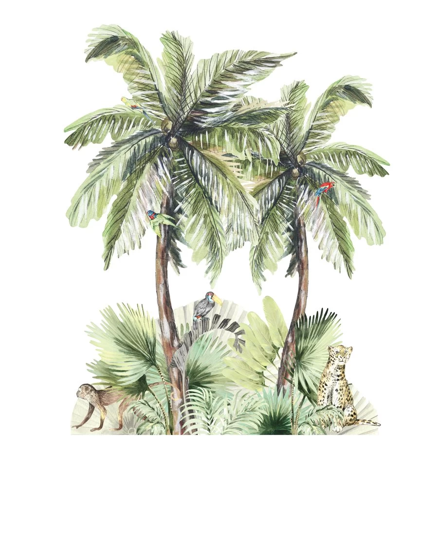 Ginger Monkey Tropical Island Wall Mural - Image 2