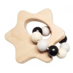 Hess-Spielzeug Rattle Star Natural Black