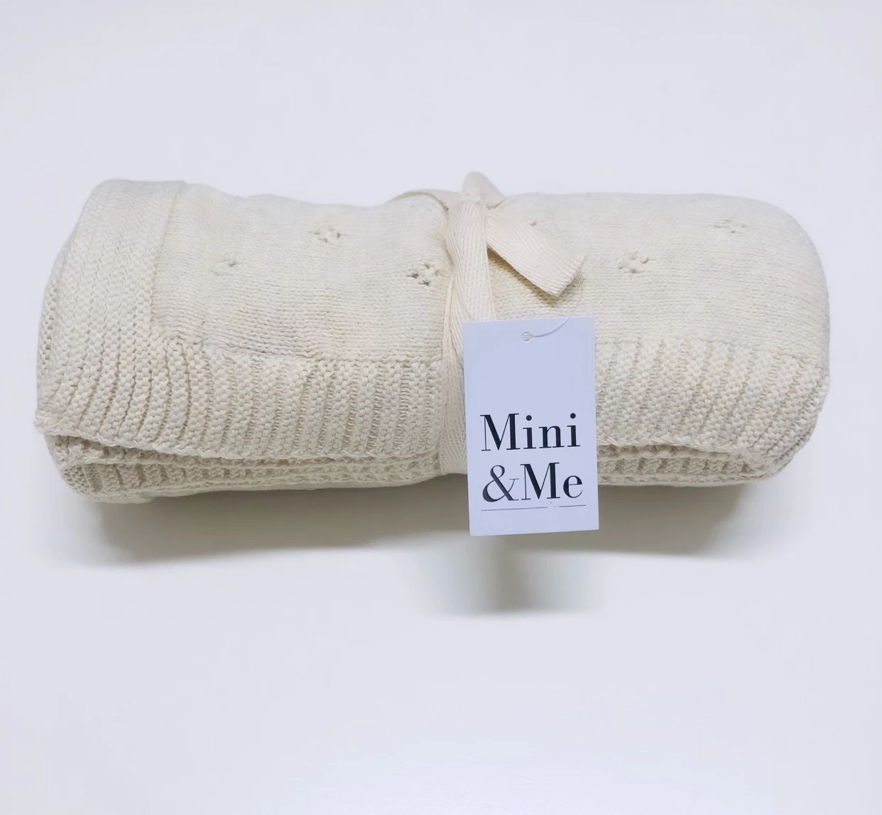 Mini & Me Heirloom Blanket Natural Melange - Image 4