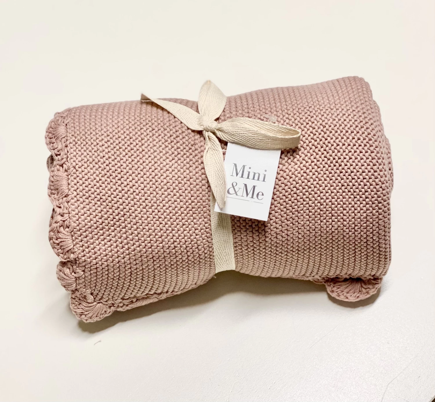 Mini & Me Shell Baby Blanket Blush - Image 3