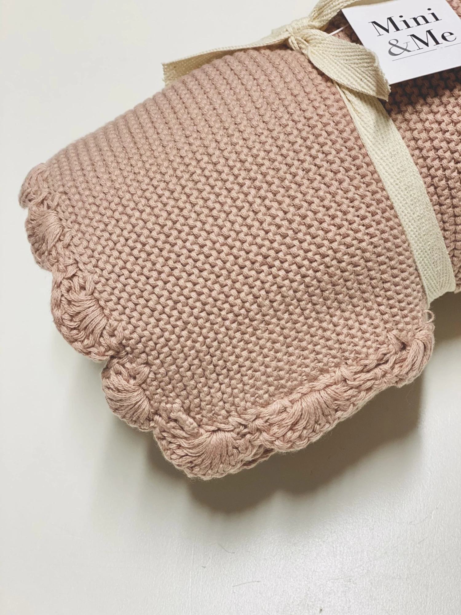 Mini & Me Shell Baby Blanket Blush - Image 2