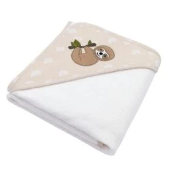 Living Textiles Hooded Towel Happy Sloth