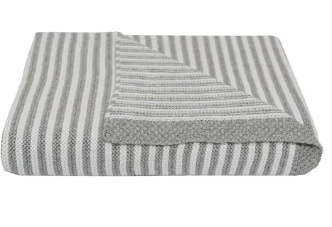 Living Textiles Knitted Stripe Blankets - Image 4