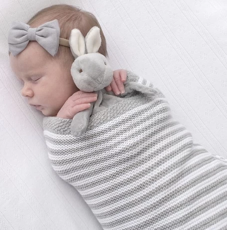 Living Textiles Knitted Stripe Blankets - Image 5