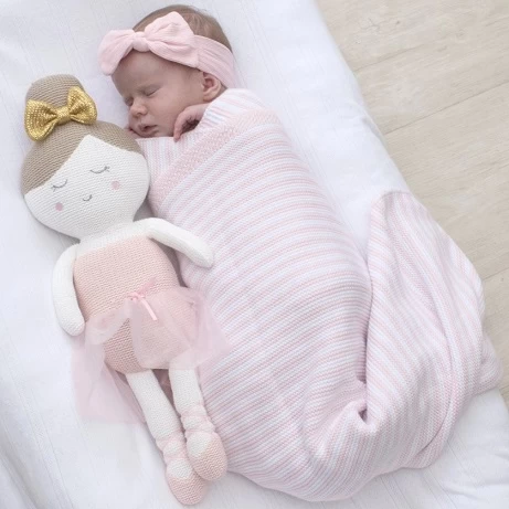 Living Textiles Knitted Stripe Blankets - Image 7