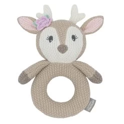 Living Textiles Knitted Whimsical Rattle Ava The Fawn