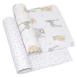 Living Textiles Savanna Babies Jersey Wrap 2pk