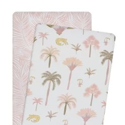 Lolli Living Tropical Mia Bedside Bassinet Fitted Sheet 2 Pack