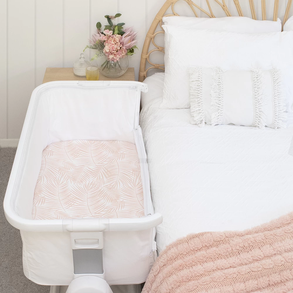 Lolli Living Tropical Mia Bedside Bassinet Fitted Sheet 2 Pack - Image 2