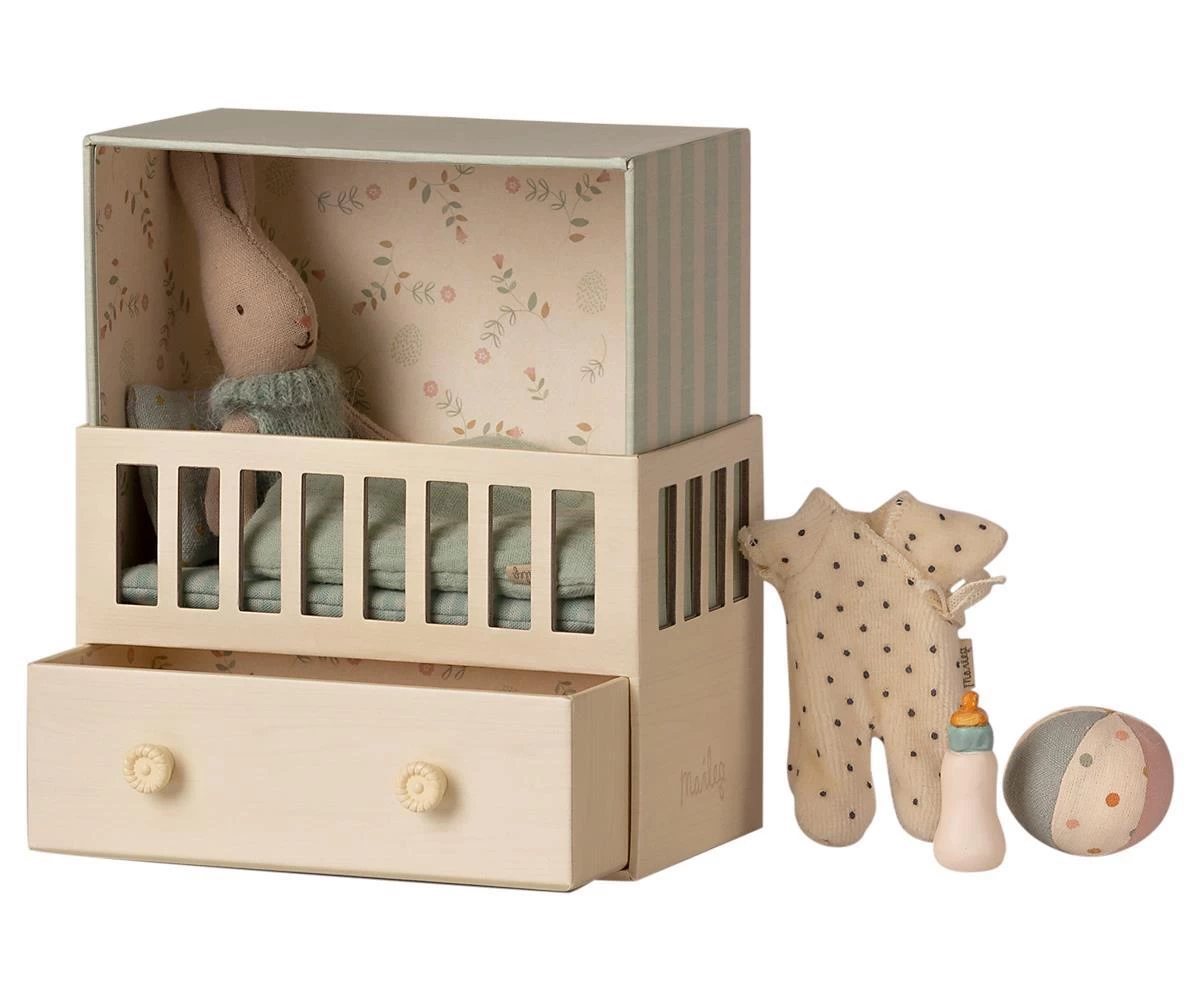 Maileg Baby Room With Micro Rabbit
