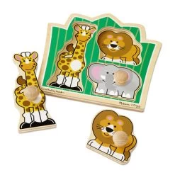 Melissa & Doug Jumbo Knob Puzzle Jungle Friends