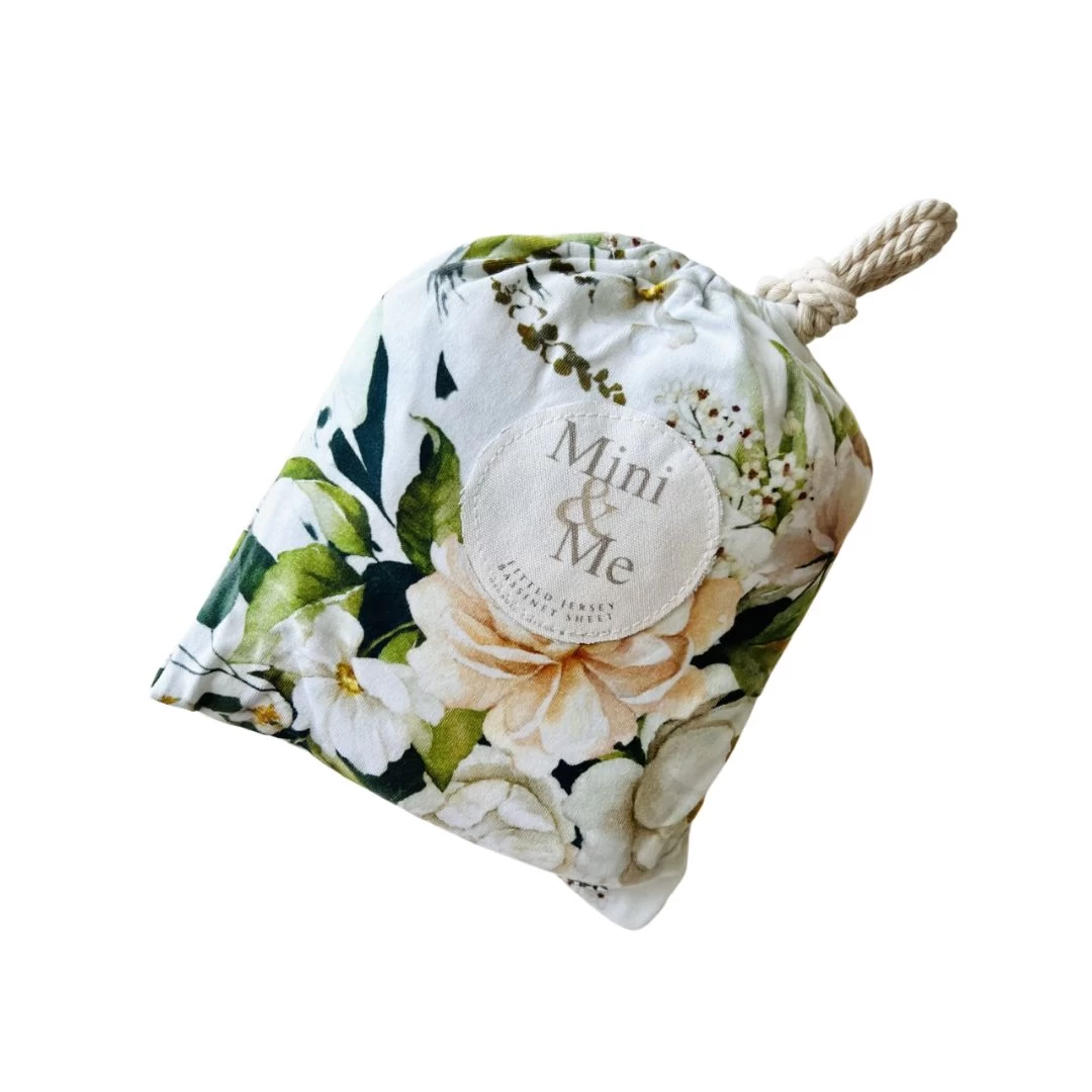 Mini & Me Organic Fitted Bassinet Sheet Ivy - Image 4