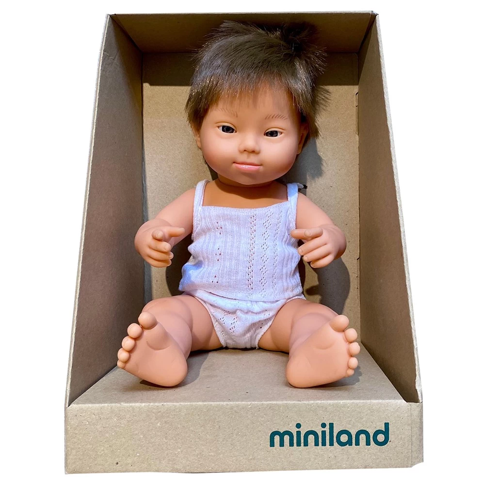 Miniland Doll Down Syndrome Caucasion Boy 38cm
