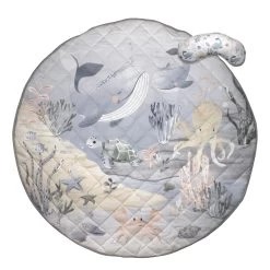Mister Fly Water Resistant Playmat & Tummy Time Pillow Ocean