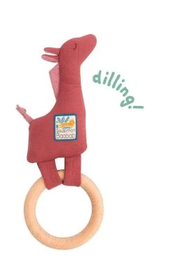 Moulin Roty Sous Mon Baobab Wooden Giraffe Ring Rattle