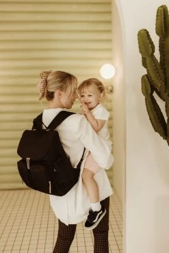 OiOi Nylon Nappy Backpack Black Sateen
