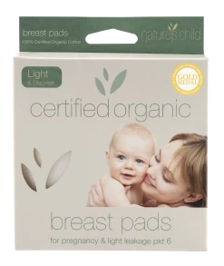 Nature's Child Organic Cotton Reusable Breast Pads Pkt 6 Light