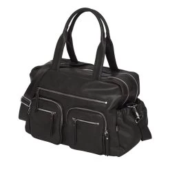 OiOi Faux Leather Carry All Nappy Bag Black