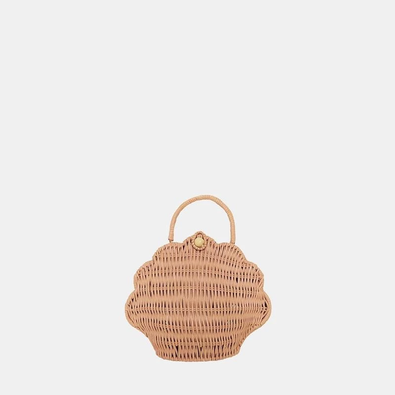 Olli Ella Rattan Shell Bag Rose