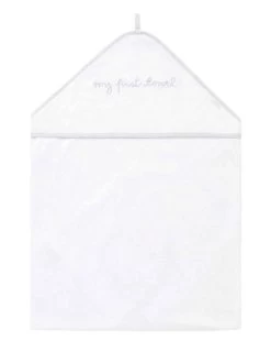Purebaby Hooded Towel White