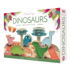 Sassi Puzzle, Book And Wooden Dinosaurs