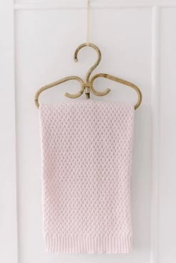 Snuggle Hunny Kids Diamond Knit Baby Blanket Blush
