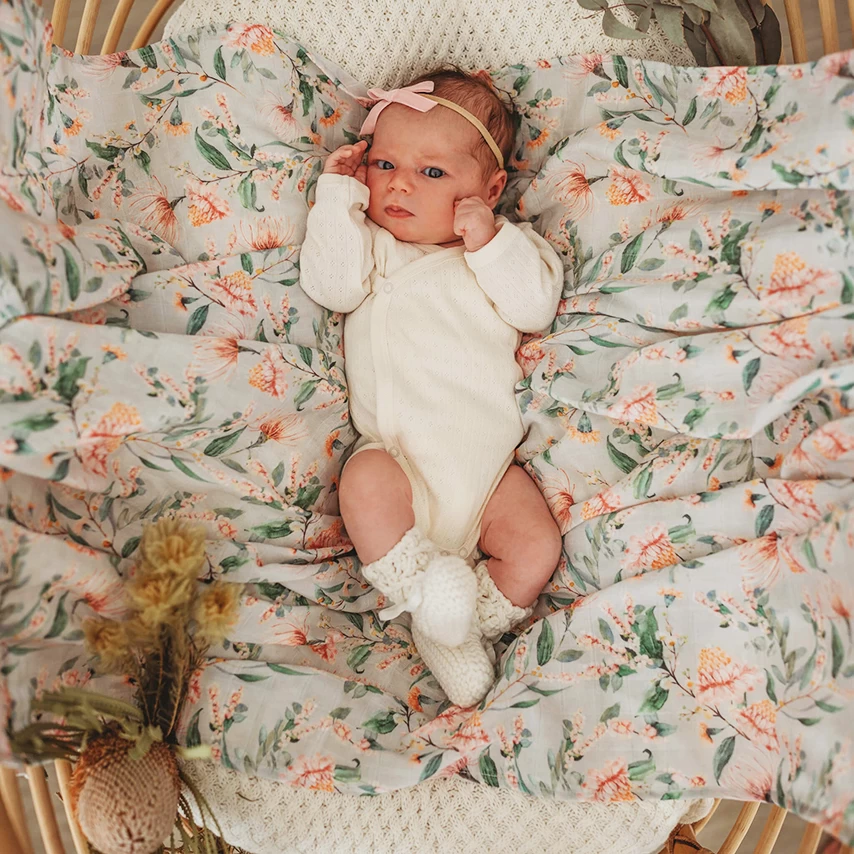 Snuggle Hunny Kids Organic Muslin Wrap Wattle