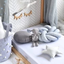 Snuggle Hunny Kids Fitted Cot Sheet Stone