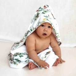 Snuggle Hunny Organic Hooded Baby Towel Eucalypt