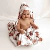 Snuggle Hunny Organic Hooded Baby Towel Rosebud
