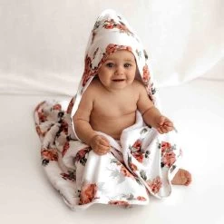 Snuggle Hunny Organic Hooded Baby Towel Rosebud