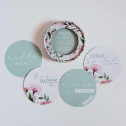 Snuggle Hunny Reversible Milestone Cards Wattle